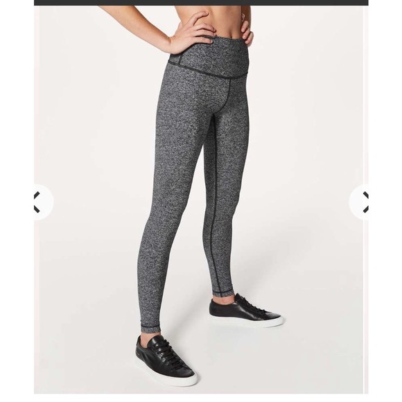 Lululemon Wunder Under Hi-Rise Tight *28" Heathered Black #4 - Picture 1 of 12